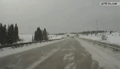 Snow Plow causes accident