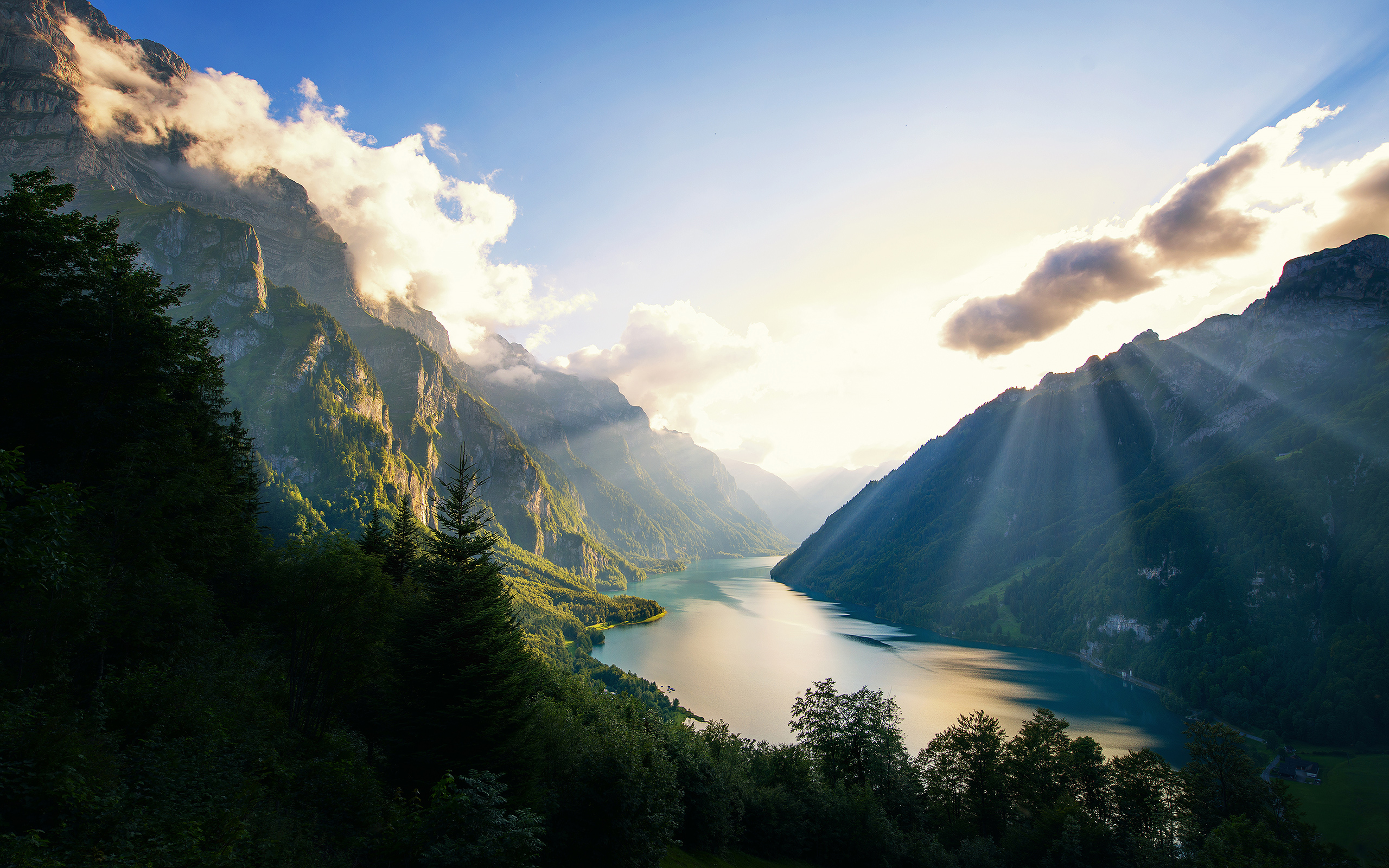 Daily Wallpaper Lake Klontalersee Switzerland I Like To Waste My Time