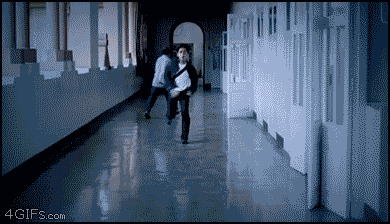 Being late like a boss gif