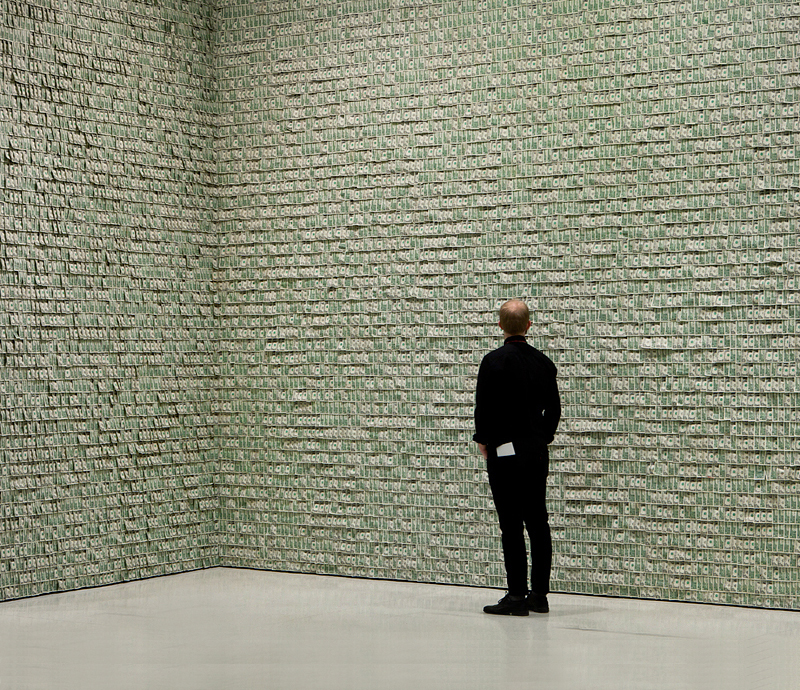 A Room Lined with 100,000 Dollars I Like To Waste My Time