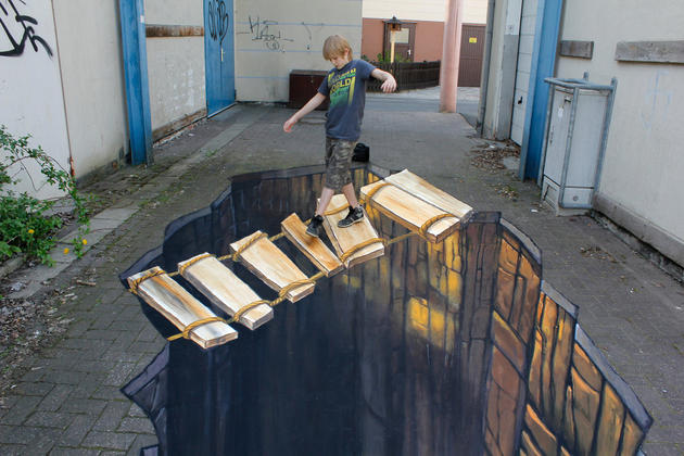 3D Street Art by Nikolaj Arndt - bridge