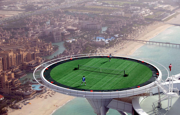 World's highest tennis court
