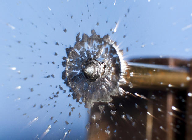 Splatter of a pellet high speed