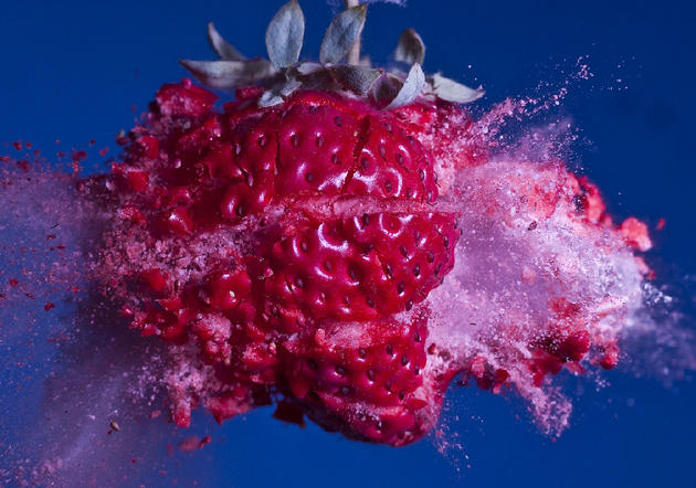 Strawberry frozen destruction