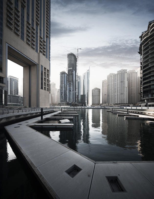 Calm fountain in Urban jungle