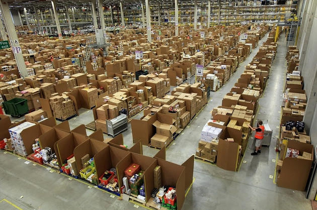 Amazon's huge wearhouse in Swansea, Wales