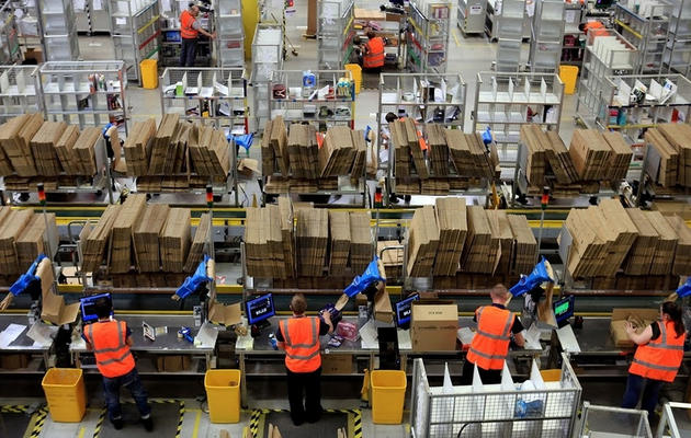 Amazon's huge wearhouse in Swansea, Wales