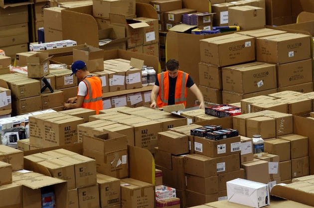 Amazon's huge wearhouse in Swansea, Wales