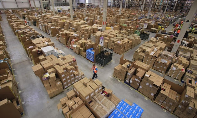 Amazon's huge wearhouse in Swansea, Wales