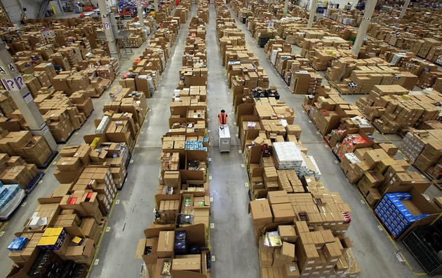 Amazon's huge wearhouse in Swansea, Wales