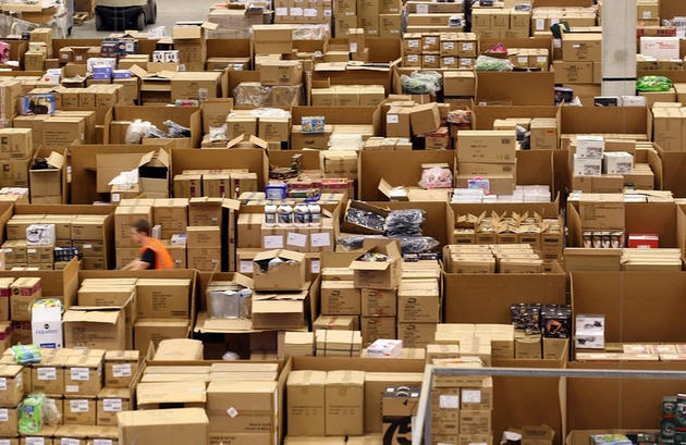 Amazon's huge wearhouse in Swansea, Wales