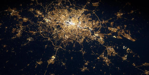 London Town from Space by Andre Kuipers