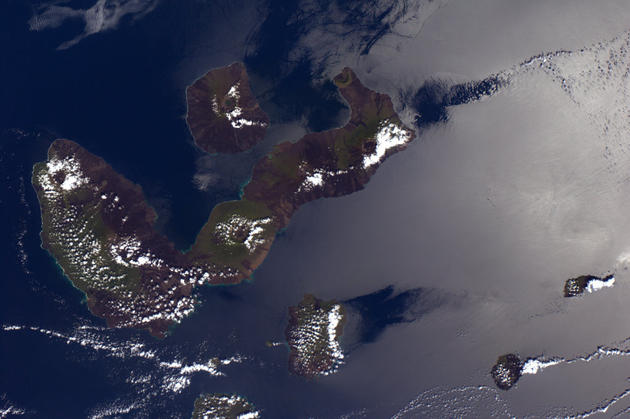 Galapagos Islands from Space by Andre Kuipers