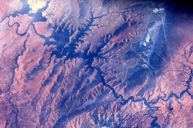 Lake Powell and Colorado River from Space by Andre Kuipers