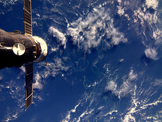 Maldives from Space by Andre Kuipers