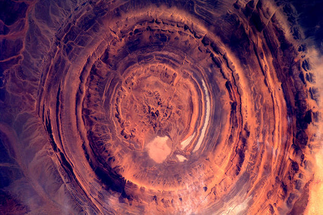 Sahara Desert Crater from Space by Andre Kuipers