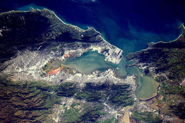 San Francisco and the Golden Gate Bridge from Space by Andre Kuipers