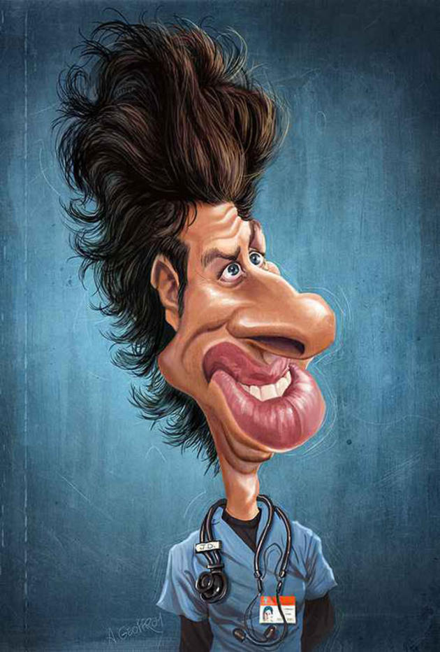 Caricature by Anthony Geoffroy