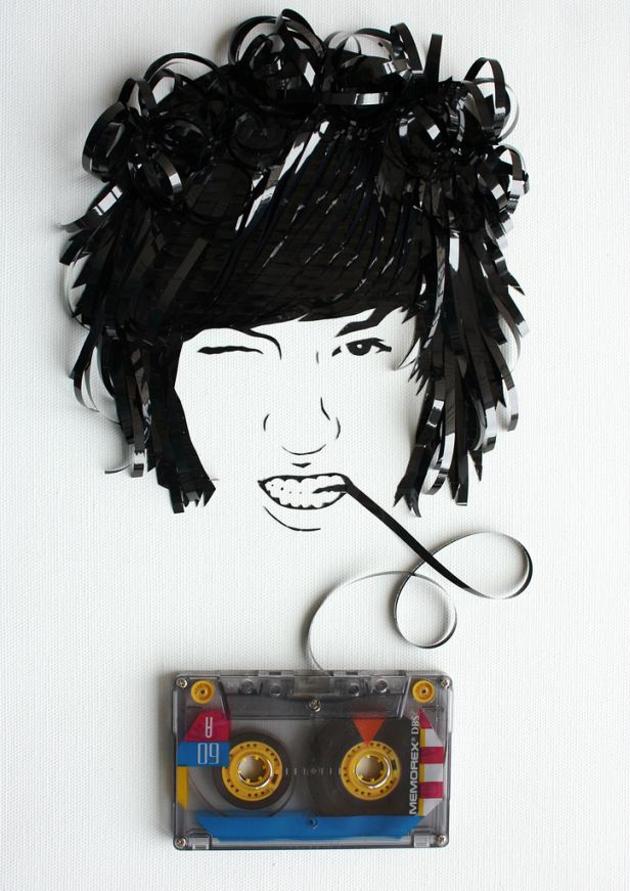 Music tape art