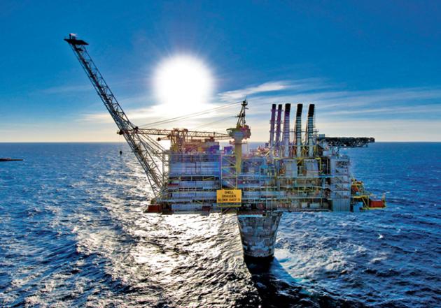 Ocean based oil rig
