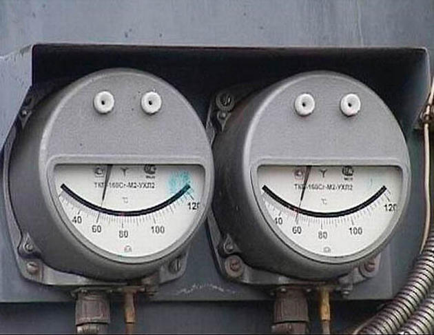 Two meters that look like faces