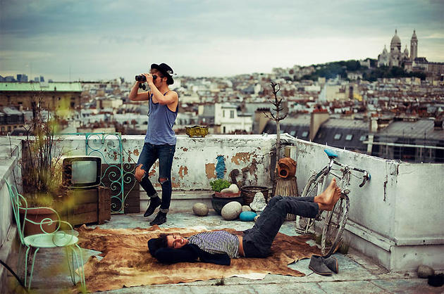 French Hipsters on the roof tops