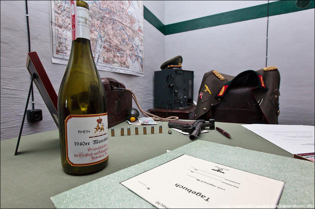 Wine bottle on the desk