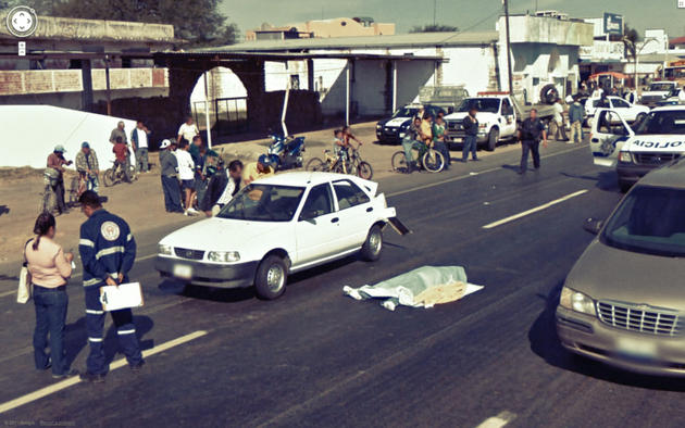 Dead body Streetview Google Maps