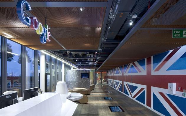 Google Office british flags