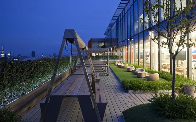 Google office outdoor area on the roof