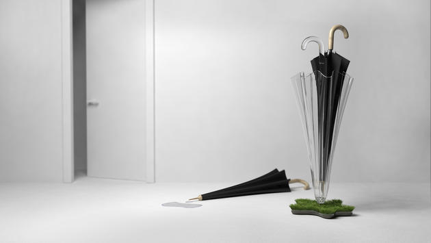 Green eco umbrella stand