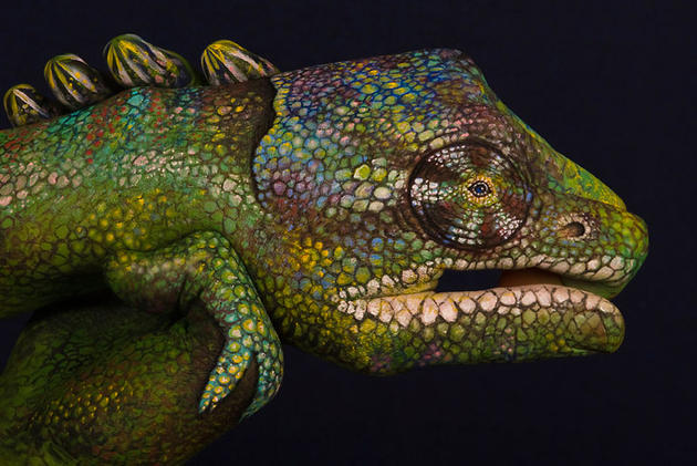 Creative hand painting by Guido Daniele