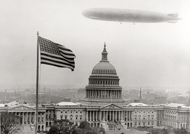 Graf Zeppelin over Washington DC in 1928