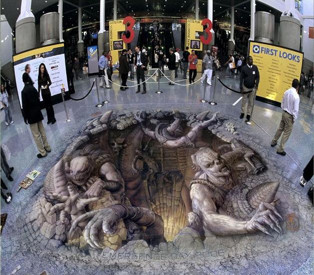 3D Street art by Kurt Wenner