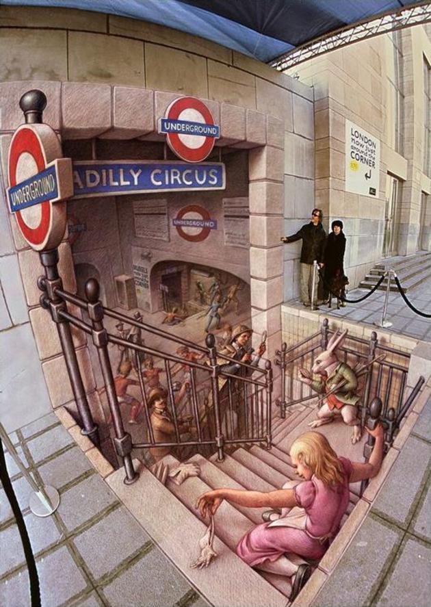 3D Street art by Kurt Wenner