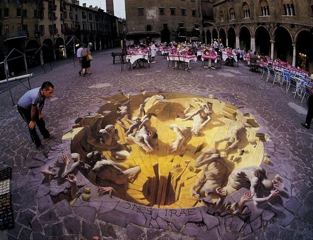 3D Street art by Kurt Wenner