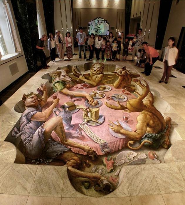 3D Street art by Kurt Wenner