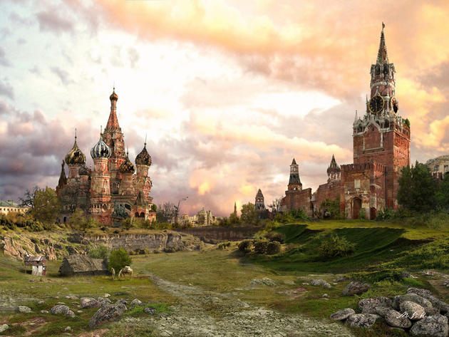 Summer Post apocalypse red square