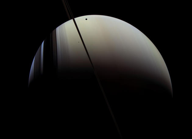 Saturn and mimas