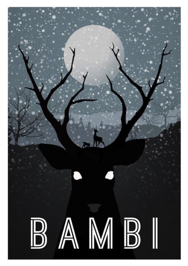 minimalist bambi poster