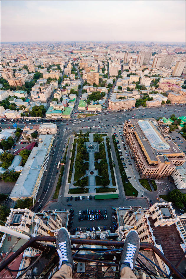 View of the square below