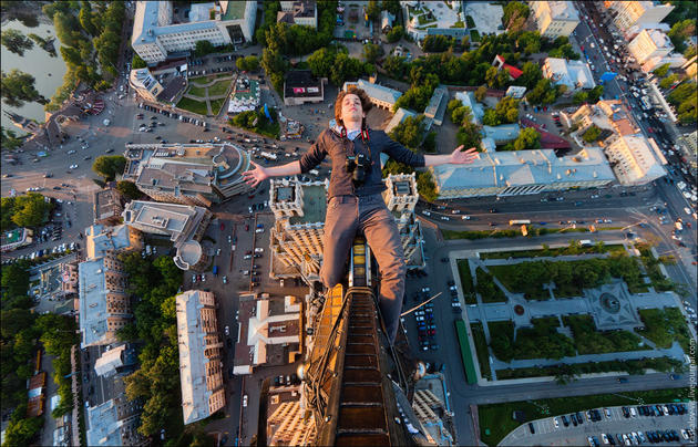 Crazy russian climbers