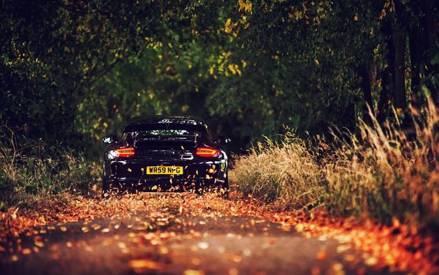 Porsche 911 GT3 ripping in fall HD Wallpaper beautiful