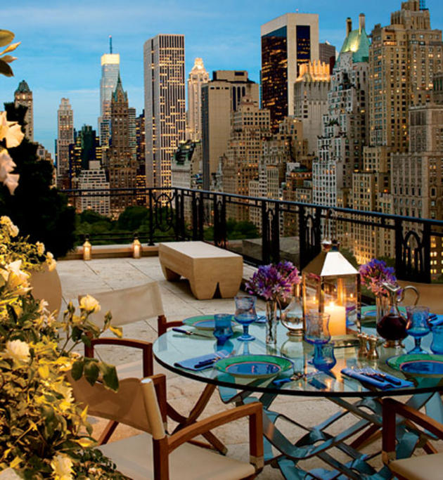 oudoor dining penthouse manhattan