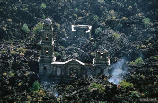 San Juan Parangaricutiro Church Mexico