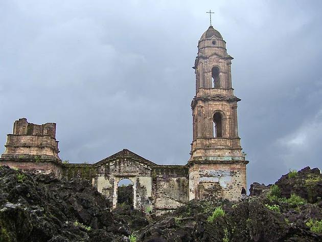 San Juan Parangaricutiro Church Mexico