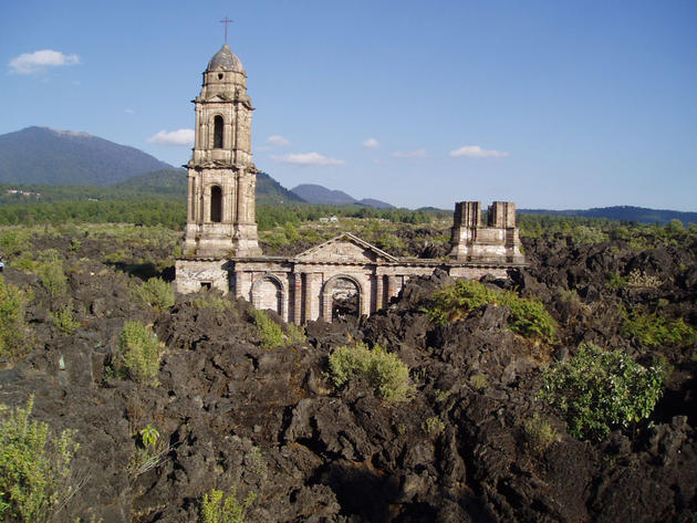 San Juan Parangaricutiro Church Mexico