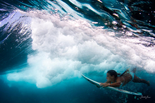 Sarah Lee captured a surfer underwater