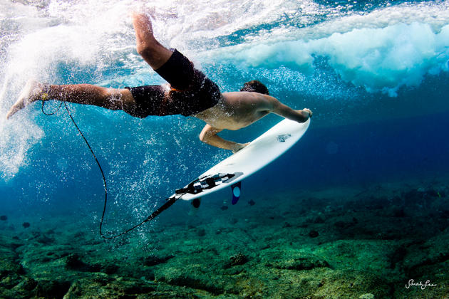 Surf photos underwater by Sarah Lee