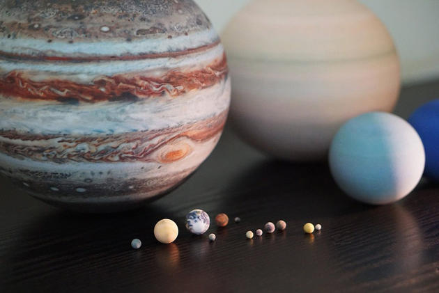 Solar System in 1:700,000,000 Scale